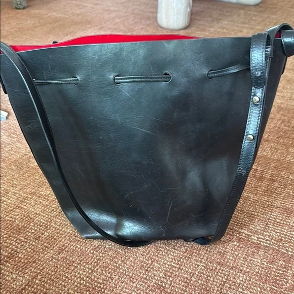 Mansur Gavriel Black Leather Shoulder Bag - Picture 5 of 7